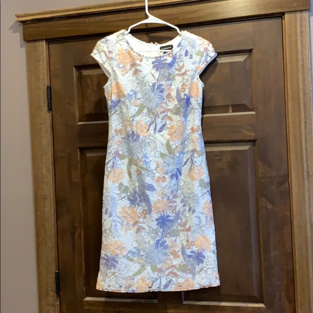 Liz Claiborne pastel  lace flower dress